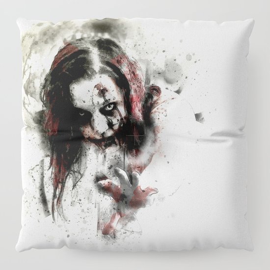 550x550 Watercolor Zombie, Horror Zombie, Cool Women Zombie Painting Floor
