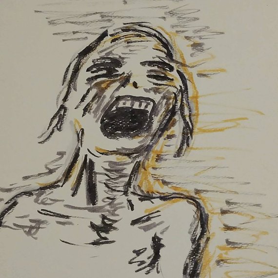 570x570 La Llorena Watercolor Zombie Etsy