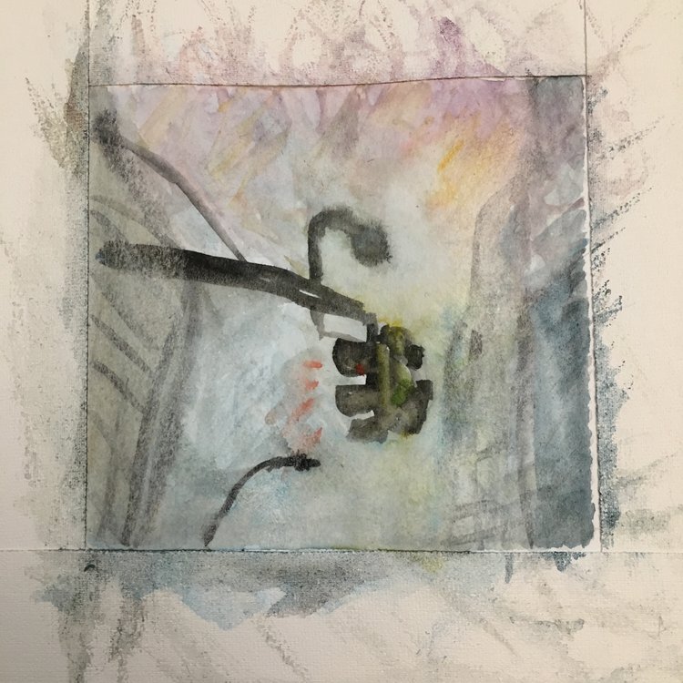 750x750 Traffic Light Watercolor + 35mm Film Composite Le0n Wu