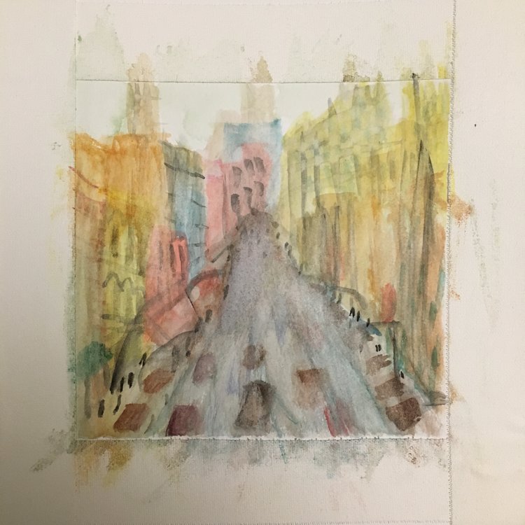 750x750 Chinatown Watercolor + 35mm Film Composite Le0n Wu