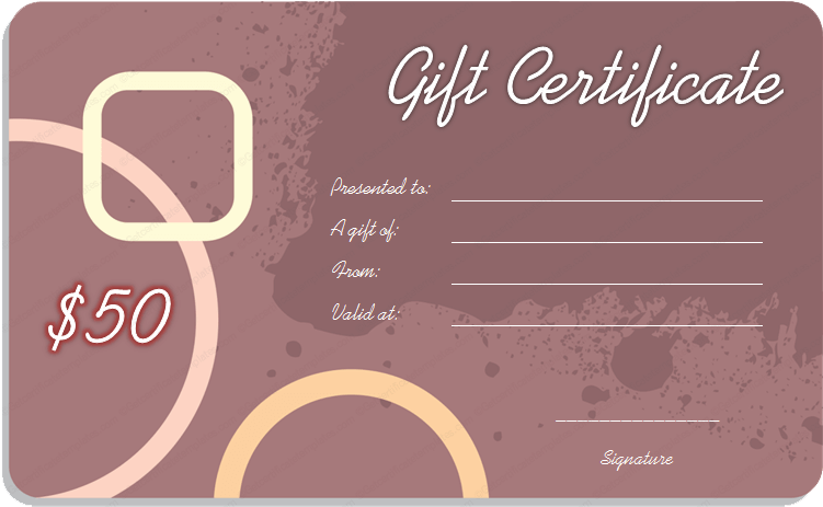 751x463 Purple Watercolor Splashes Gift Certificate Template