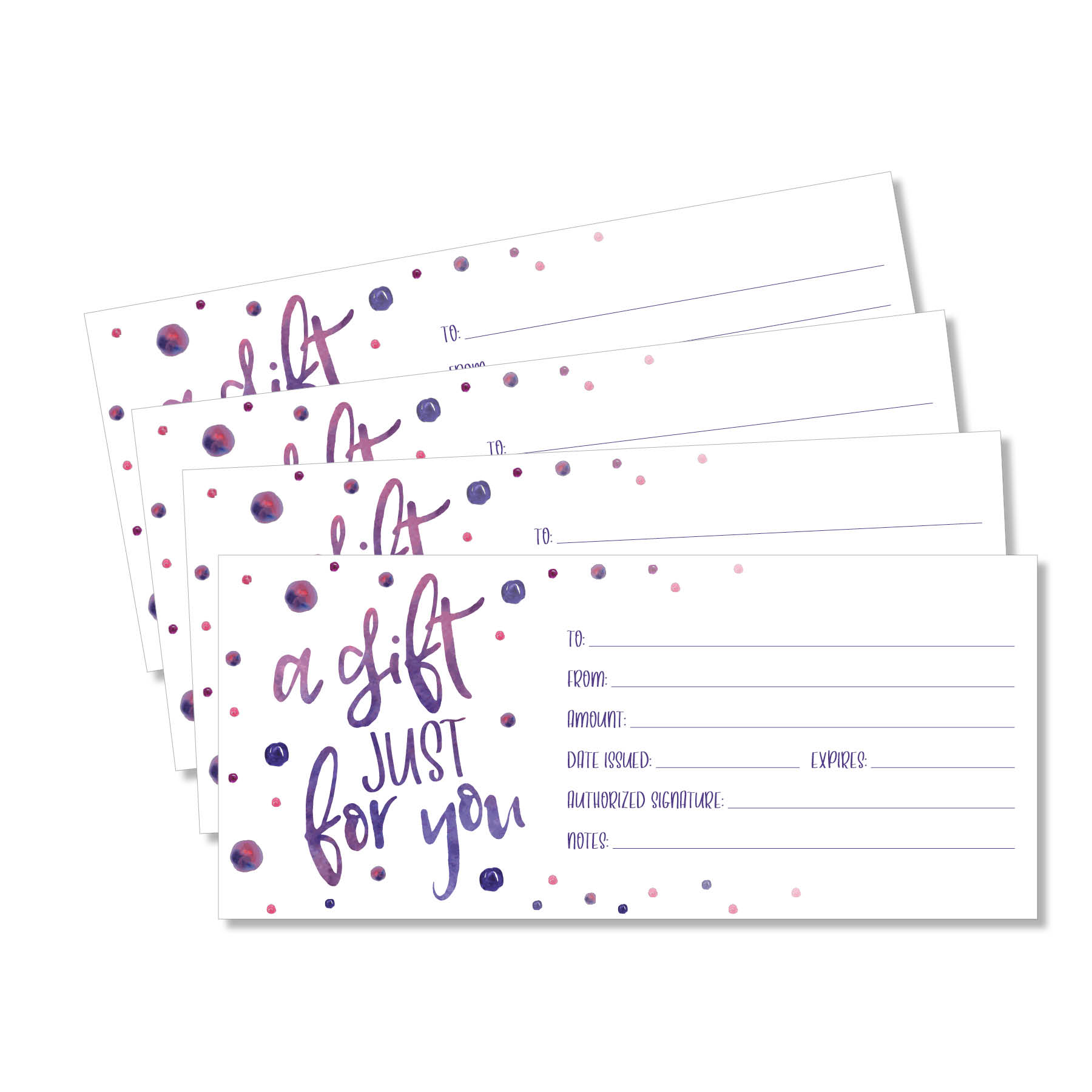 1800x1800 Purplepink Watercolor Gift Certificates Hand Amp Heart Design