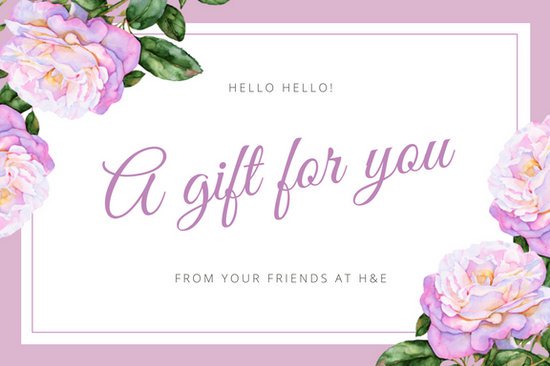 550x366 Violet Floral Watercolor Hotel Gift Certificate