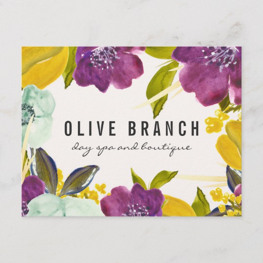 540x540 Boho Watercolor Flowers Floral Gift Certificate