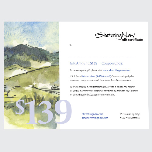 500x500 Watercolour Gift Certificate