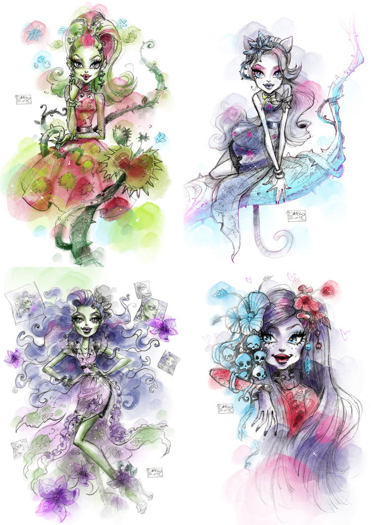 752x1063 Gloom And Bloom, Haunting High Fashion Sketches By Darkodordevic