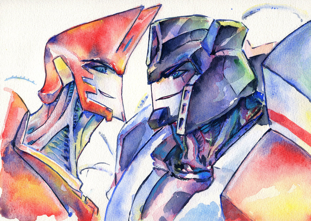 1024x730 Sideswipe And Jazz Watercolors By Aiuke