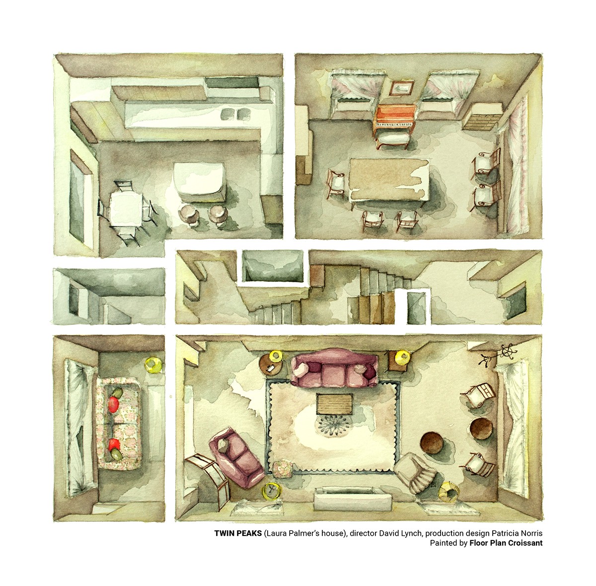 1200x1181 Movie Houses Watercolors And Technique To Give Life To Imagination