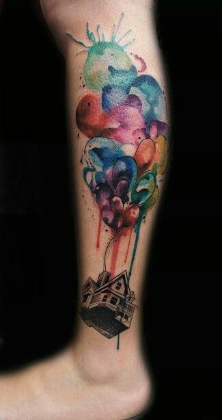 325x614 Up Movie Tattoo Using Watercolors Tattoos Amp Piercings Lt3