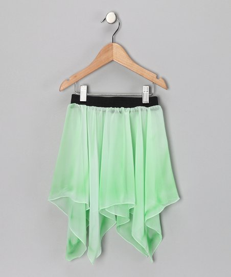 452x543 Watercolour Dancewear Mint Chiffon Handkerchief Skirt