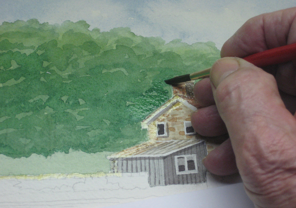 1024x719 Learn To Paint A Watercolor Landscape Demo By John Fisher