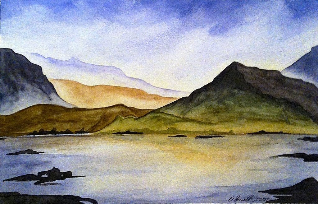 1024x656 Watercolour Landscape 2 By Demonfx1