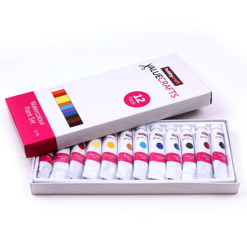 800x800 Watercolour Paint Set 12ml 12 Pack Hobbycraft