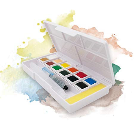 450x450 Watercolour Paint Set Pocket Sized