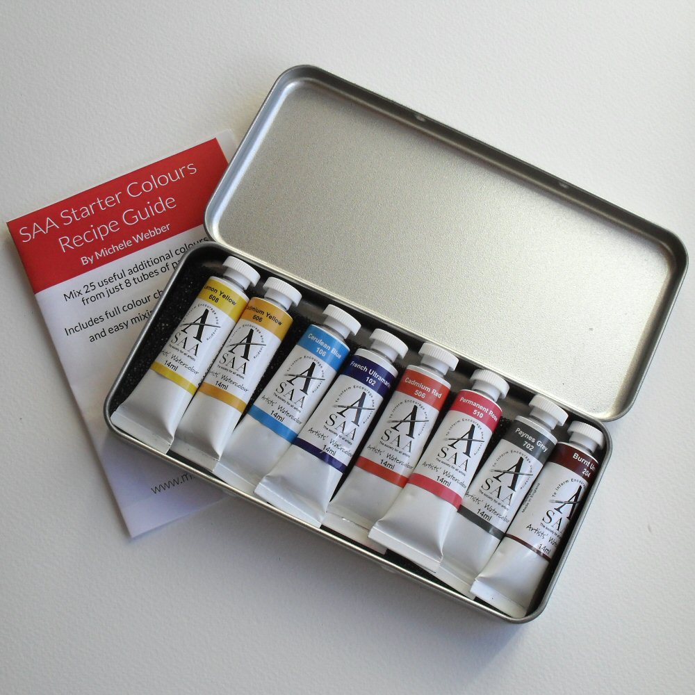 1000x1000 Saa Watercolour Starter Set With Colour Mixing Leaflet Michele