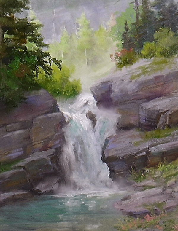 600x779 Paint Along With Johannes Vloothuis Misty Mountain Waterfall In Past