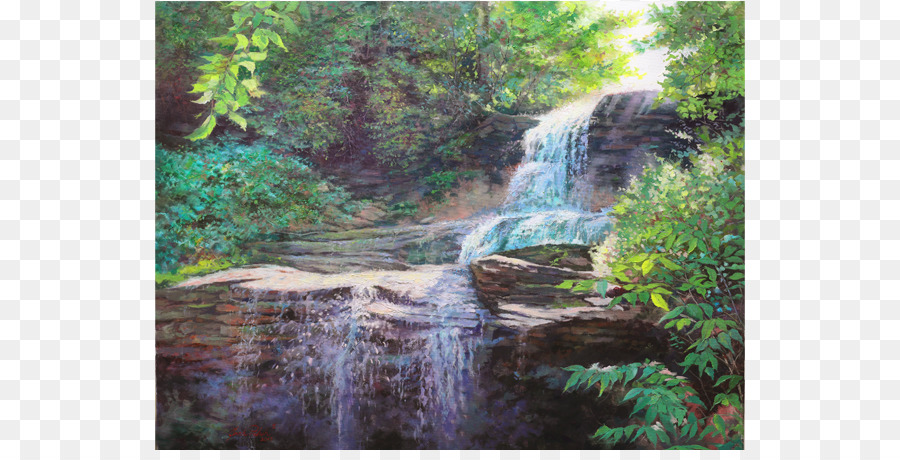 900x460 Watercolor Painting Jack Paluh Arts Inc Waterfall