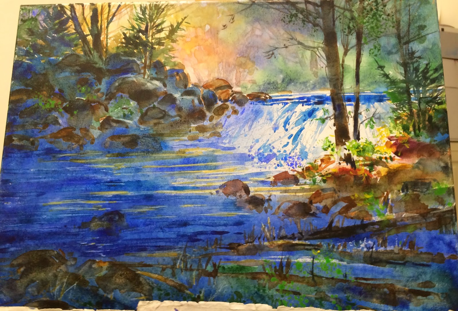 1600x1087 All Things Quilty And Artsy Country Road Watercolor Painting