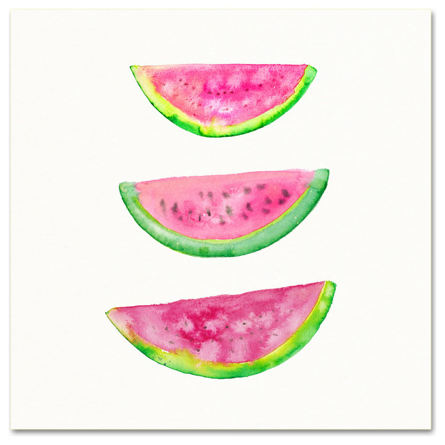 640x640 Watermelon Watercolor Art Print