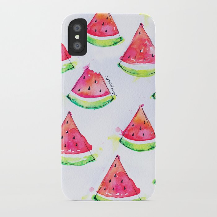 700x700 Watermelon Watercolor Print Iphone Case By Goldfishkiss Society6