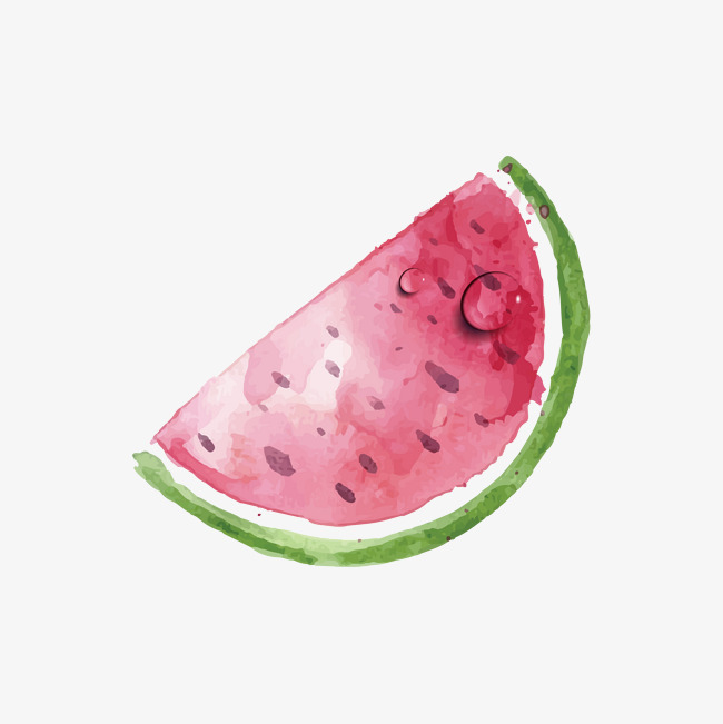 650x651 Watercolor Watermelon, Watercolor Vector, Red, Hand Painted Png
