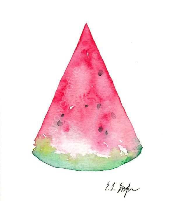 600x689 50 Watermelon Painting Painting Ideas