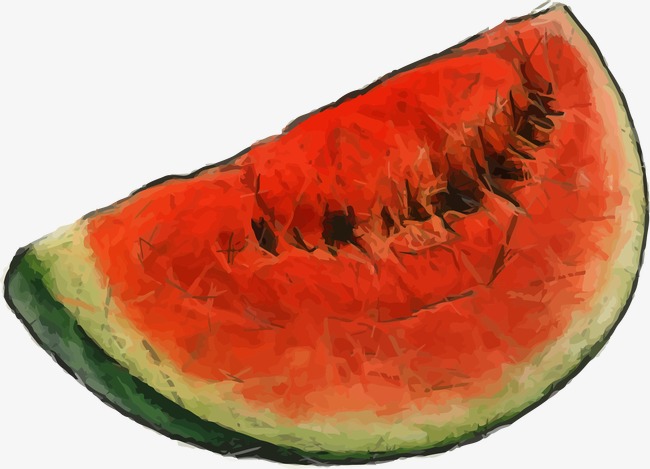 650x469 Hand Painted Watercolor Realistic Watermelon, Watercolor Vector