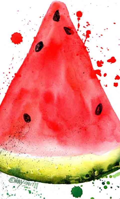 482x800 Kaysmithbrushworks Red Watermelon Slice