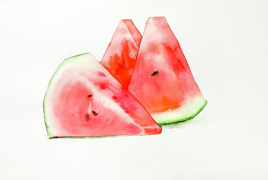 900x606 Melon Painting Watercolor Painting By Aekgasit Mabobut