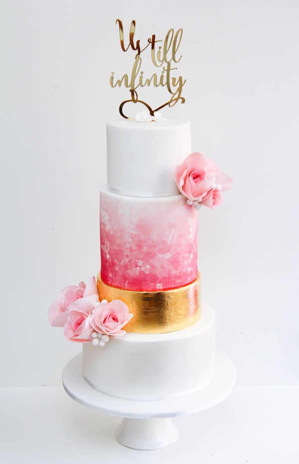600x930 Tantalizing Watercolor Wedding Cakes For Your Wedding Reception