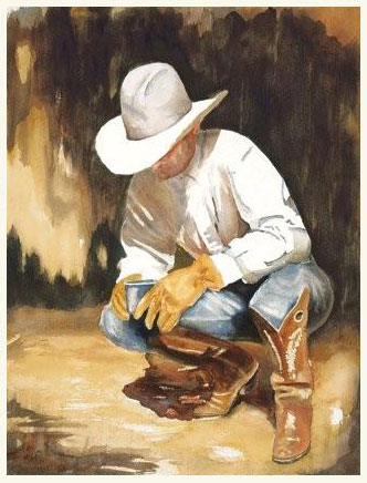 332x436 Western Watercolors, Wild West Art, Paintings, Cowboys, Giclee