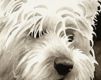 340x270 Westie Watercolor Etsy
