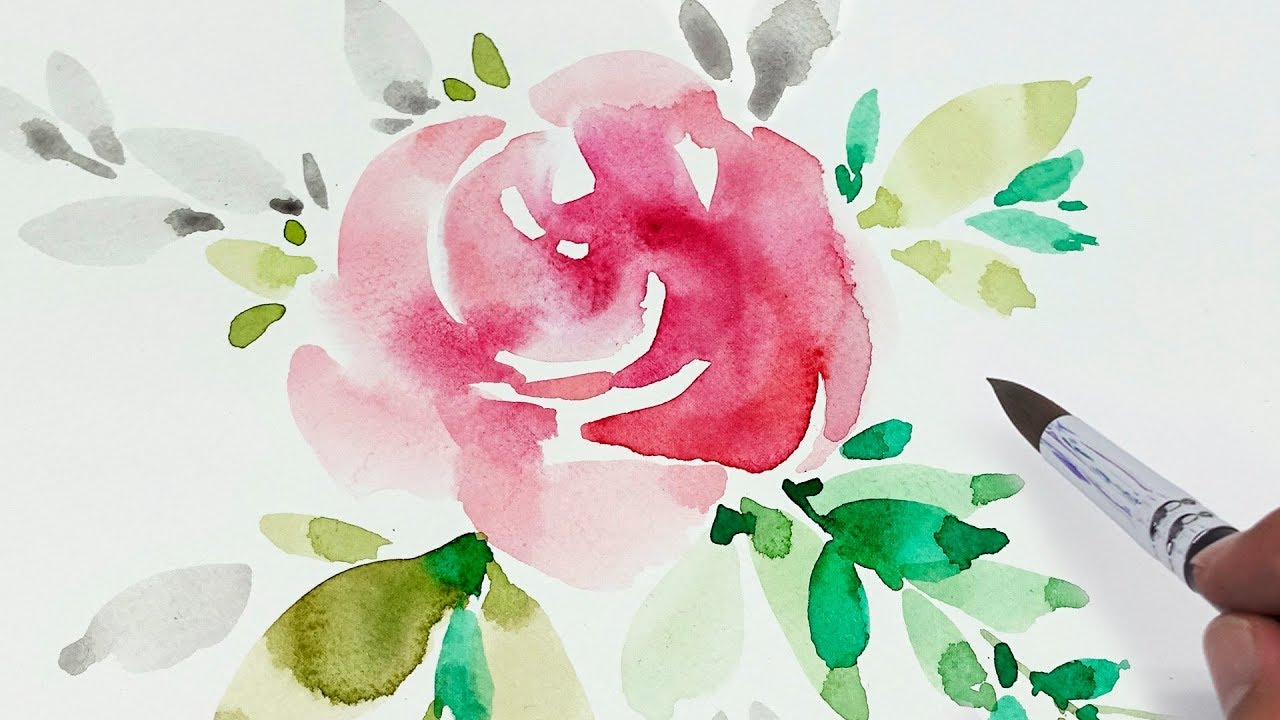 1280x720 Lvl3] Wet On Wet Painting Technique Watercolor Flower Painting
