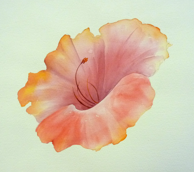 Wet On Wet Watercolor Flowers