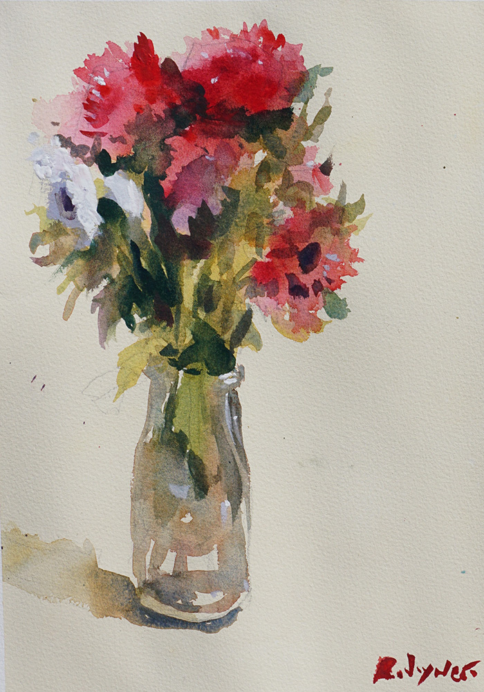 700x1001 Flowers With Watercolor