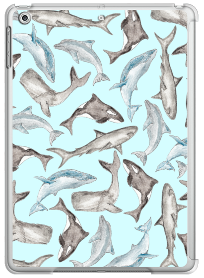 411x560 Oceanic Hand Painted Watercolor Animals Killer Whale