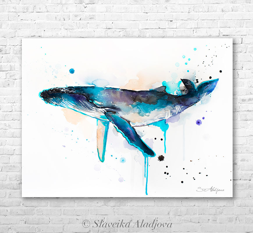 869x799 Humpback Whale Watercolor Painting By Slaveika Aladjova On Behance
