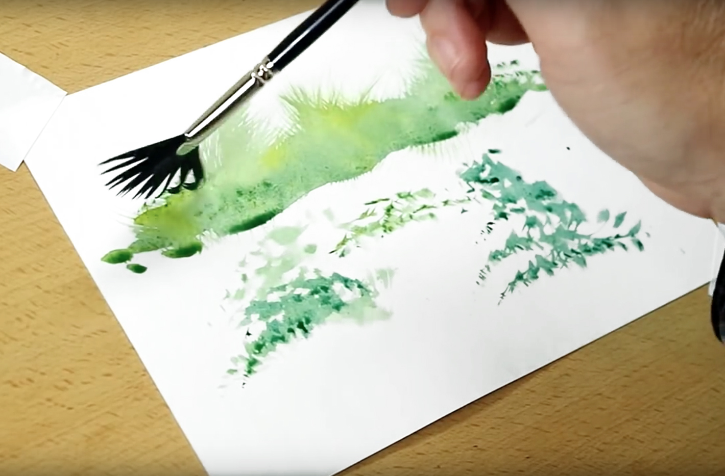 1420x934 4 Clever Watercolor Techniques Using A Fan Brush (Pics)
