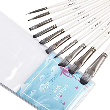 425x425 Craftamo Paint Brush Set. 10 Professional Paint