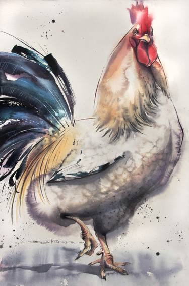 375x567 White Knight Painting By Olga Flerova Saatchi Art