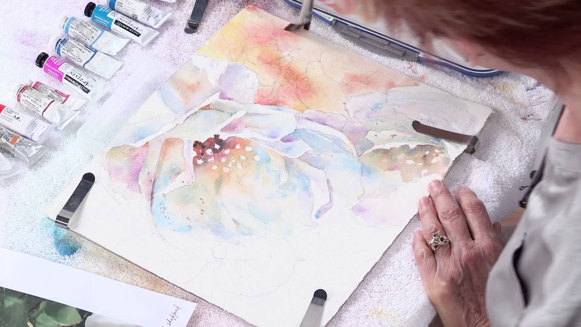 1920x1080 Preview Watercolor Unleashed Painting White Flowers With Julie