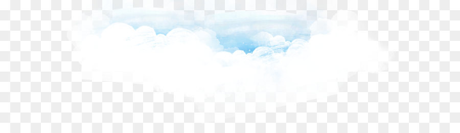 900x260 Sky Blue Cloud Watercolor Painting