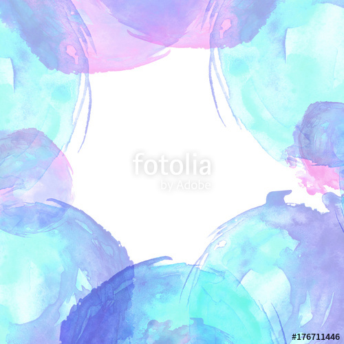 500x500 Watercolor Background, With Round Elements, Splash Paint, Blot