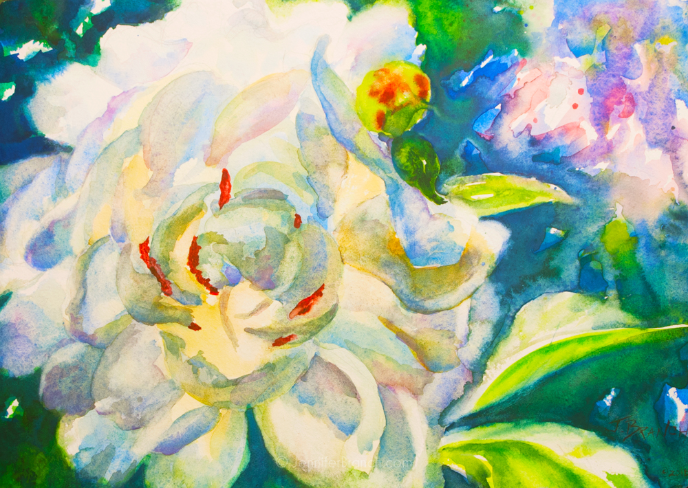 1000x710 White Peony Watercolor Painting Tutorial