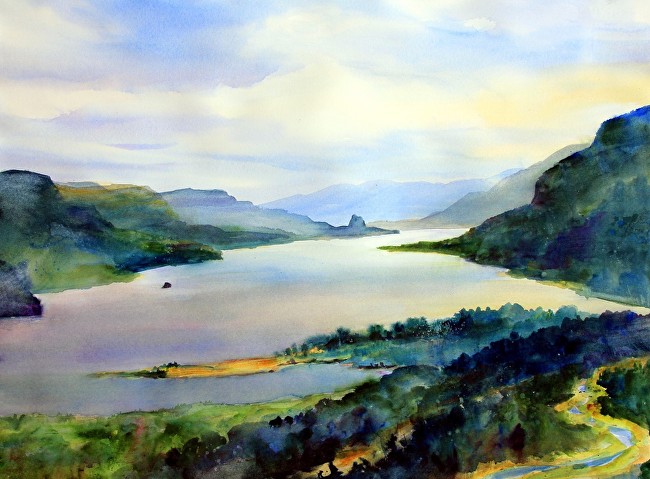 650x479 Bonnie White Watercolor Paintings Of The Columbia Gorge