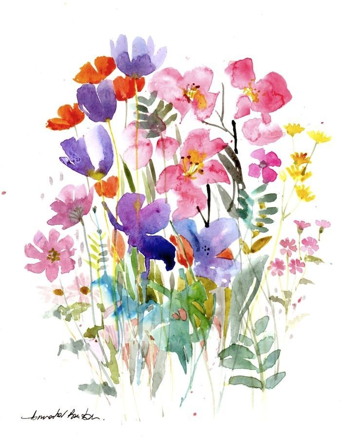 Wildflower Watercolor Paintings