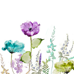 300x300 Wildflower Watercolor Paintings Fine Art America