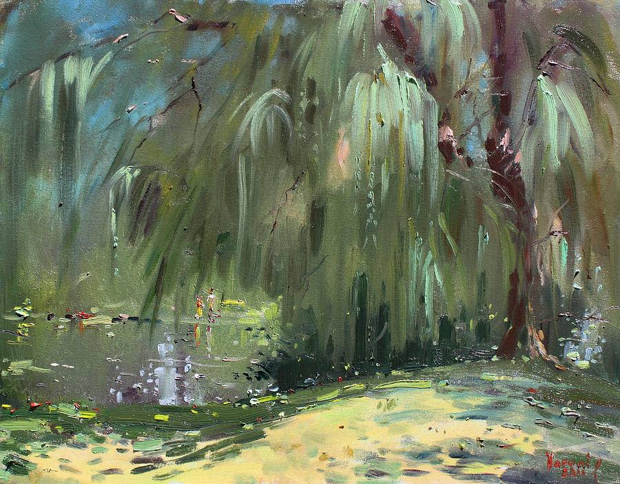 900x702 Weeping Willow Tree Painting By Ylli Haruni