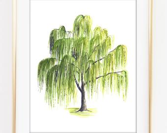 340x270 Willow Tree Painting Etsy