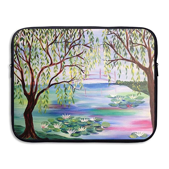 679x679 Business Briefcase Sleeve Willow Watercolor Painting